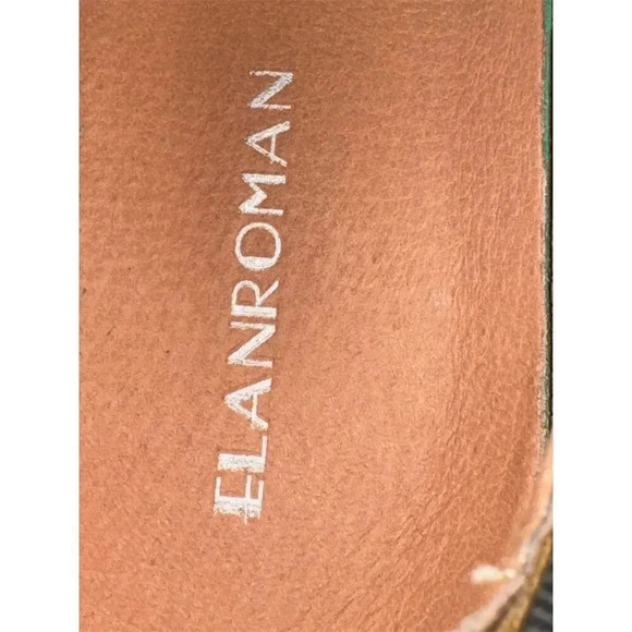 ELANROMAN  Black Rhinestone Studded Loafers w/ Gold Shark Tooth Detail Size 40 - Picture 7 of 9